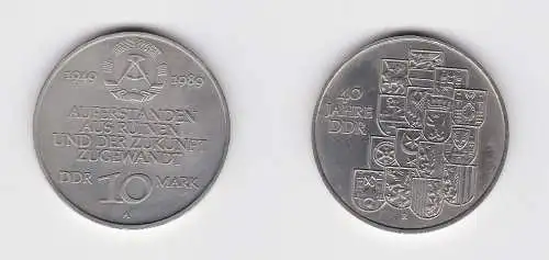DDR Gedenk Münze 10 Mark 40.Jahrestag der DDR 1989 (125530)