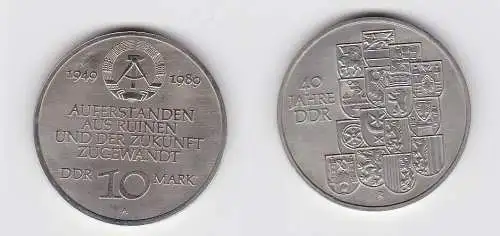 DDR Gedenk Münze 10 Mark 40.Jahrestag der DDR 1989 (124019)