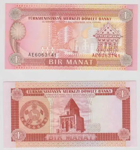 1 Manat Banknote Turkmenistan 1993 kassenfrisch UNC (139271)