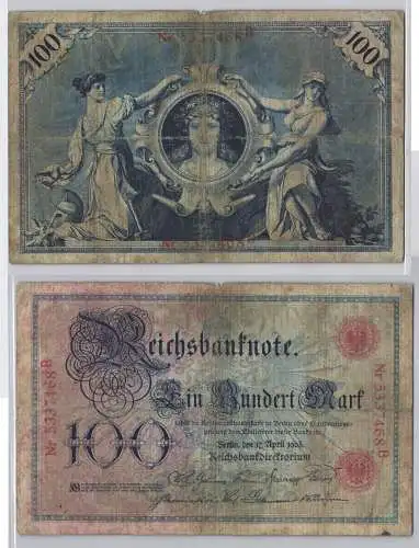 100 Mark Reichsbanknote Deutsches Reich 17.April 1903 (129164)