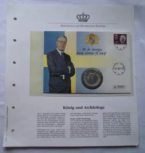 schöner Numisbrief Schweden mit 10 Kronen Silber 1972 (124169)