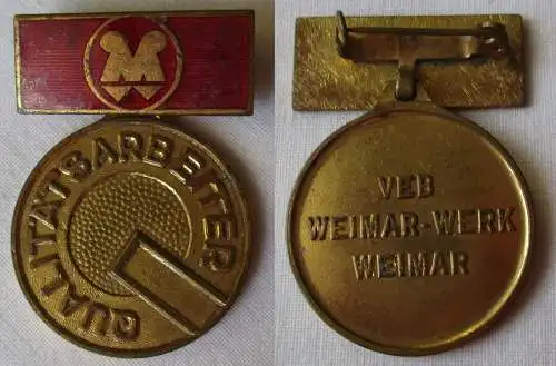 DDR Anstecknadel Qualitätsarbeiter VEB Weimar-Werk Landmaschinenbau (151252)