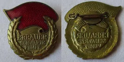 DDR Abzeichen Erbauer Schwarze Pumpe VEB Gaskombinat Bronze (150829)