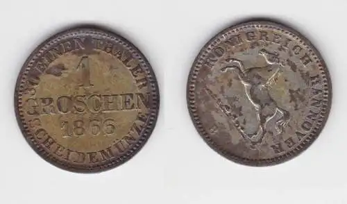 1 Groschen Silber Münze Hannover 1866 B ss (151151)