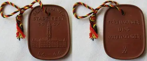 DDR Porzellan Medaille Grossenhainer Stadtfest 01.-04.06.1967 (149718)