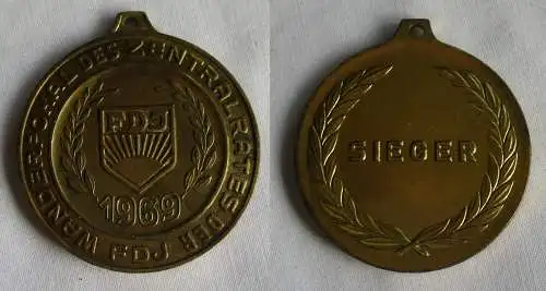 DDR Medaille 1.Platz Wanderpokal d. Zentralrates der FDJ Stufe Gold 1969(149698)