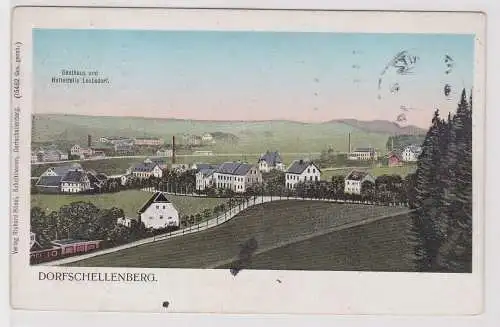 45995 Ak Dorfschellenberg Gasthaus und Haltestelle Leubsdorf 1913