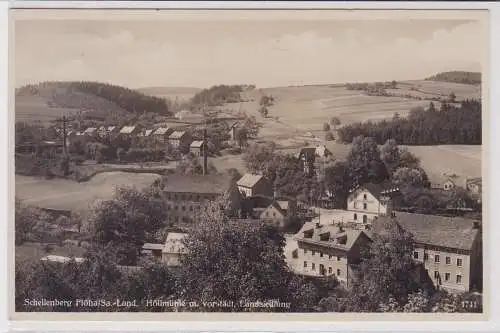 44518 Ak Schellenberg Flöha Sachsen Höllmühle mit Landsiedlung 1936