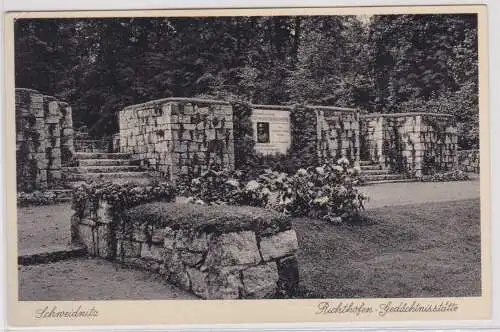 901757 Ak Schweidnitz Świdnica - Richthofen-Gedenkstätte 1938