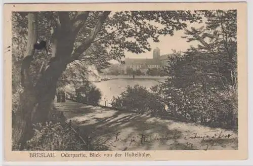 901654 Ak Breslau - Oderpartie Blick von der Holteihöhe 1911