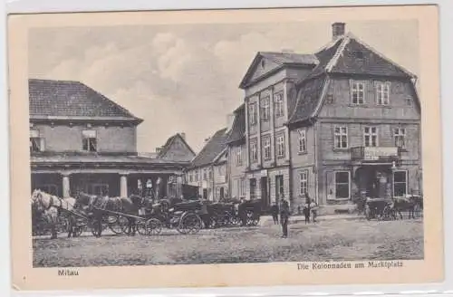 17999 k Mitau Jelgava - Die Kolonnaden am Marktplatz 1916