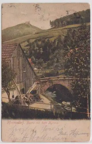 901880 Ak Hermsdorf - Partie mit dem Kynast 1906