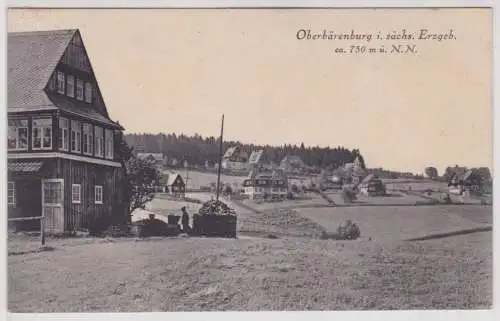 900706 Ak Oberbärenburg im sächs. Erzgebirge ca. 750m ü. N.N. 1927