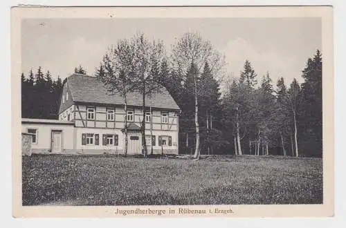 84481 Ak Jugendherberge in Rübenau im Erzgebirge - Fachwerkhaus im Wald 1923