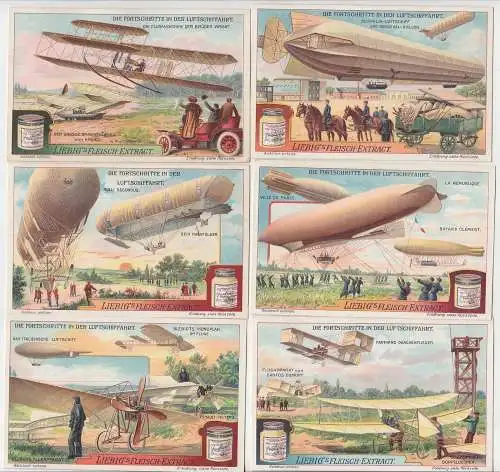 Liebigbilder Serie 802 Die Fortschritte in der Luftschiffahrt 1911 (108927)