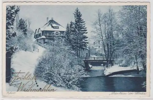 04696 Fröhliche Weihnachten Ak Erfurt "Die Nase" im Winter 1930