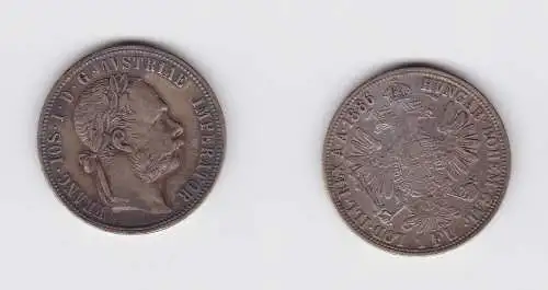 1 Gulden Silber Münze Österreich 1886 ss/f.vz (135995)