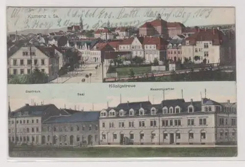 69924 Mehrbild Ak Kamenz in Sachsen Königstreue, Gasthaus 1918