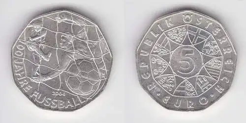 5 Euro Silber Münze Österreich 2004 100 Jahre Fussball (123770)