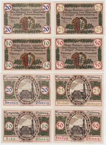 4 Banknoten Notgeld Stadt Nesselwang November 1918 (140208)