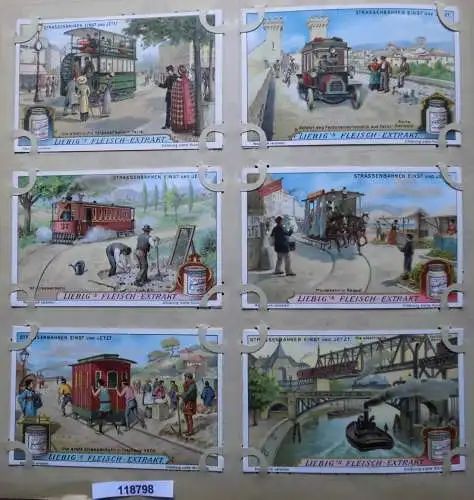Liebigbilder Serie 910, Straßenbahnen einst und jetzt, 1914-1917 (K118798)