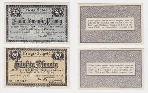 25 und 50 Pfennig Banknoten Notgeld Spar- & Darlehnsverein Soltau 1917 (137373)