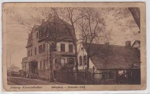 63652 Ak Leipzig Kleinzschocher Schloßweg Klotzsche Villa um 1930