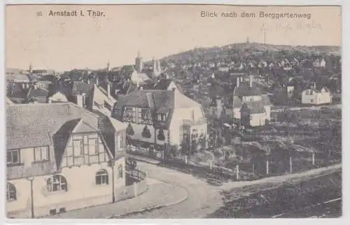 80360 Ak Arnstadt in Thüringen Blick nach dem Berggartenweg 1919