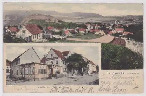 98767 Mehrbild Ak Buchfahrt in Thüringen Gasthof zum goldenen Stern 1911