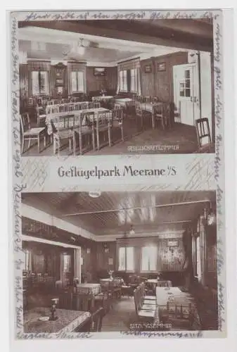 81516 Mehrbild Ak Gasthof Geflügelpark Meerane in Sachsen 1929