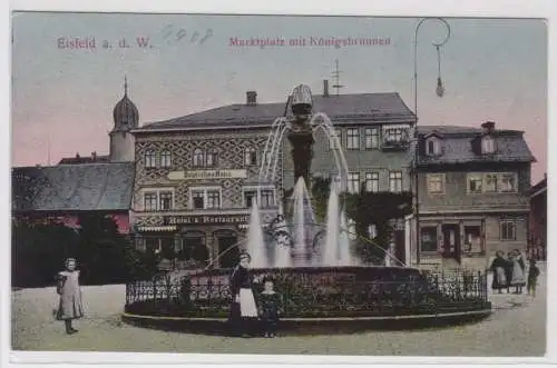 51788 Ak Eisfeld a.d.W. Marktplatz mit Königsbrunnen Und Hotel Deutsches Haus