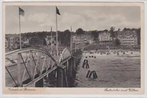 33491 Ak Ostseebad Bansin Seebrücke mit Villen 1929