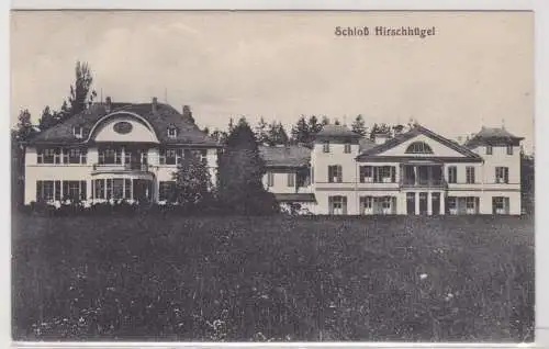 50186 AK Schloß Hirschhügel - Außenansicht mit Parkpartie 1916