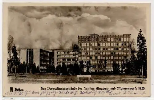 43569 Ak Dessau Verwaltungsgebäude der Junkers Flugzeug Werke AG 1939