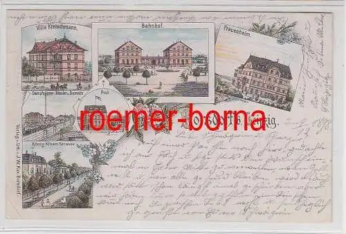 78291 Ak Lithographie Borsdorf bei Leipzig 1898
