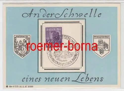 73144 Karte Meissen Parlament der freien deutschen Jugend Pfingsten 1947