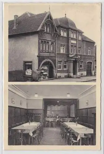 71882 Mehrbild Ak Café und Weinstube Karl Christoffel Heusweiler Saar um 1940