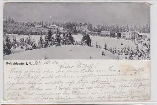 06718 AK Reiboldsgrün im Vogtland - Gesamtansicht im Schnee 1906