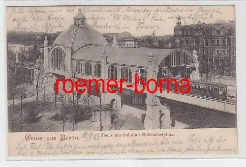 76747 Ak Gruss aus Berlin Hochbahn-Bahnhof Nollendorfplatz 1903