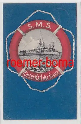 72114 Ak Kriegsschiff S.M.S. Kaiser Karl der Grosse um 1910