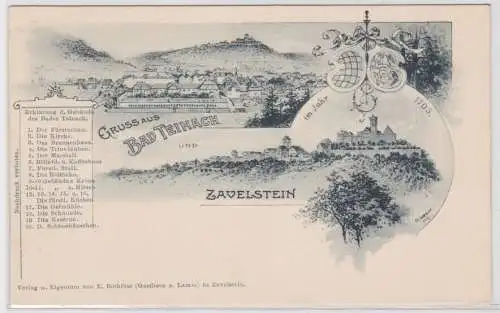 94780 Ak Gruß aus Bad Teinach und Zavelstein um 1900