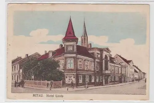 76150 Ak Mitau Jelgava Lettland Hotel Linde um 1915