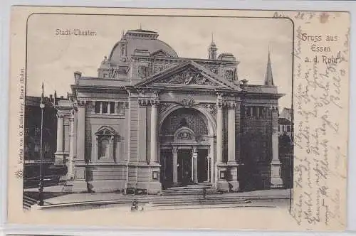 98167 Ak Gruss aus Essen a.d. Ruhr - Stadttheater 1900