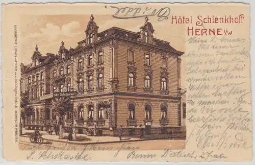 78727 AK Herne in Westfalen - Hotel Schlenkhoff, Kunstanstalt L. Meister 1907