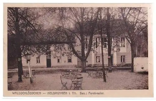 88046 Ak Waldschlösschen - Heldrungen i. Th. Bes: Forstreuter, 1938