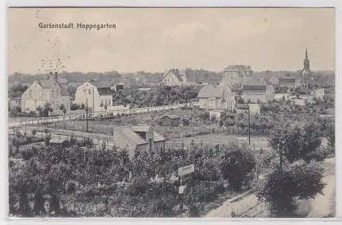 50318 Ak Gartenstadt Hoppegarten, Totalansicht mit Gartenanlagen, 1916