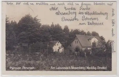 55374 Ak Pension Petersen, Am Labussee b. Wesenberg (Mecklbg.-Strelitz), 1931