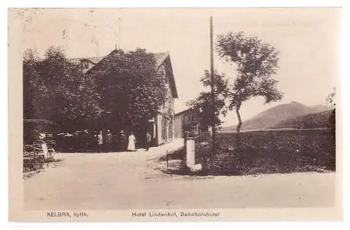69796 Ak Kelbra, Kyffh, Hotel Lindenhof, Bahnhofshotel, 1921