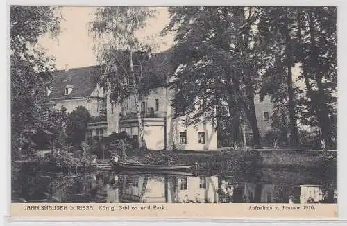 64293 Ak Jahnishausen b. Riesa - königl. Schloss und Park um 1920