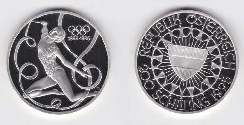 200 Schilling Silber Münze Österreich 1995 olympische Spiele 1896-1996 (155403)